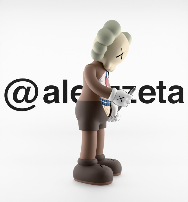 Kaws Hollowed for Print 3D print model_31