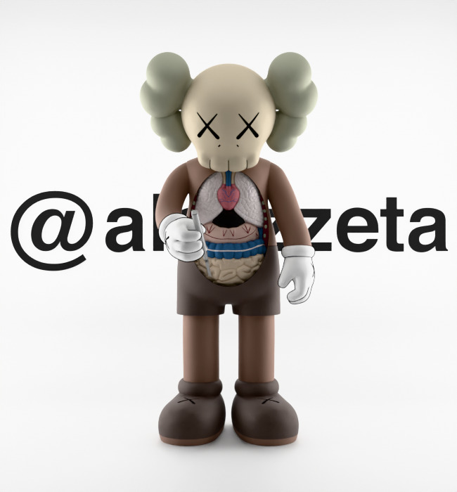 Kaws Hollowed for Print 3D print model_2