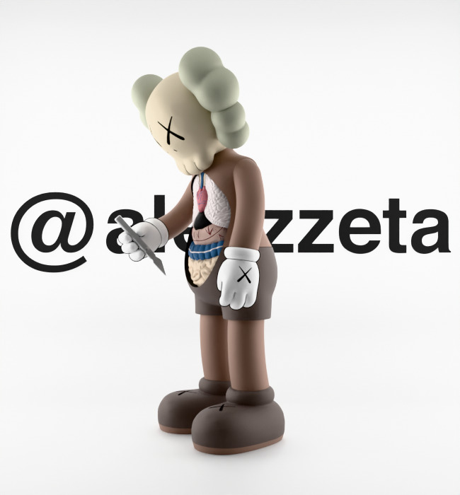 Kaws Hollowed for Print 3D print model_8