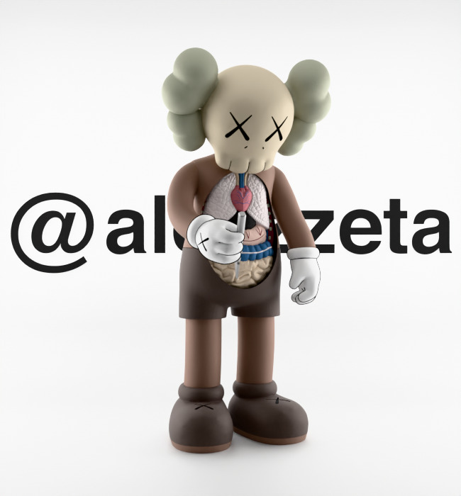 Kaws Hollowed for Print 3D print model_36