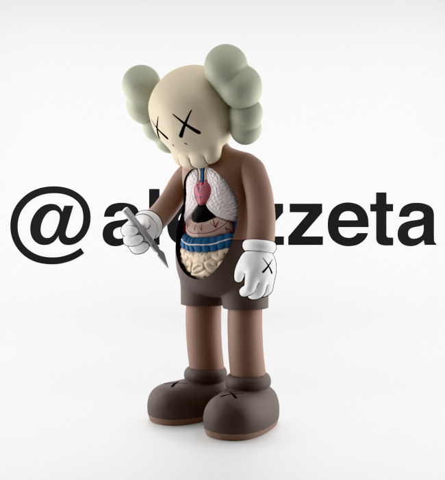 Kaws Hollowed for Print 3D print model_6