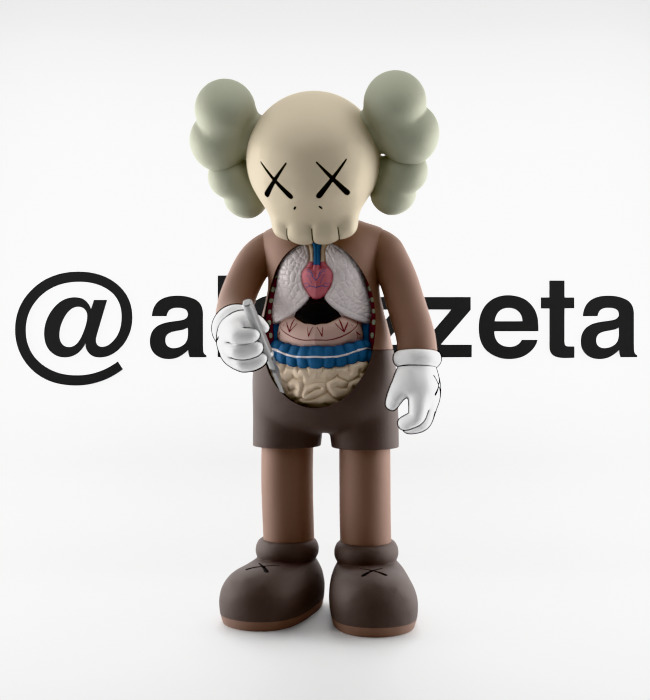 Kaws Hollowed for Print 3D print model_3