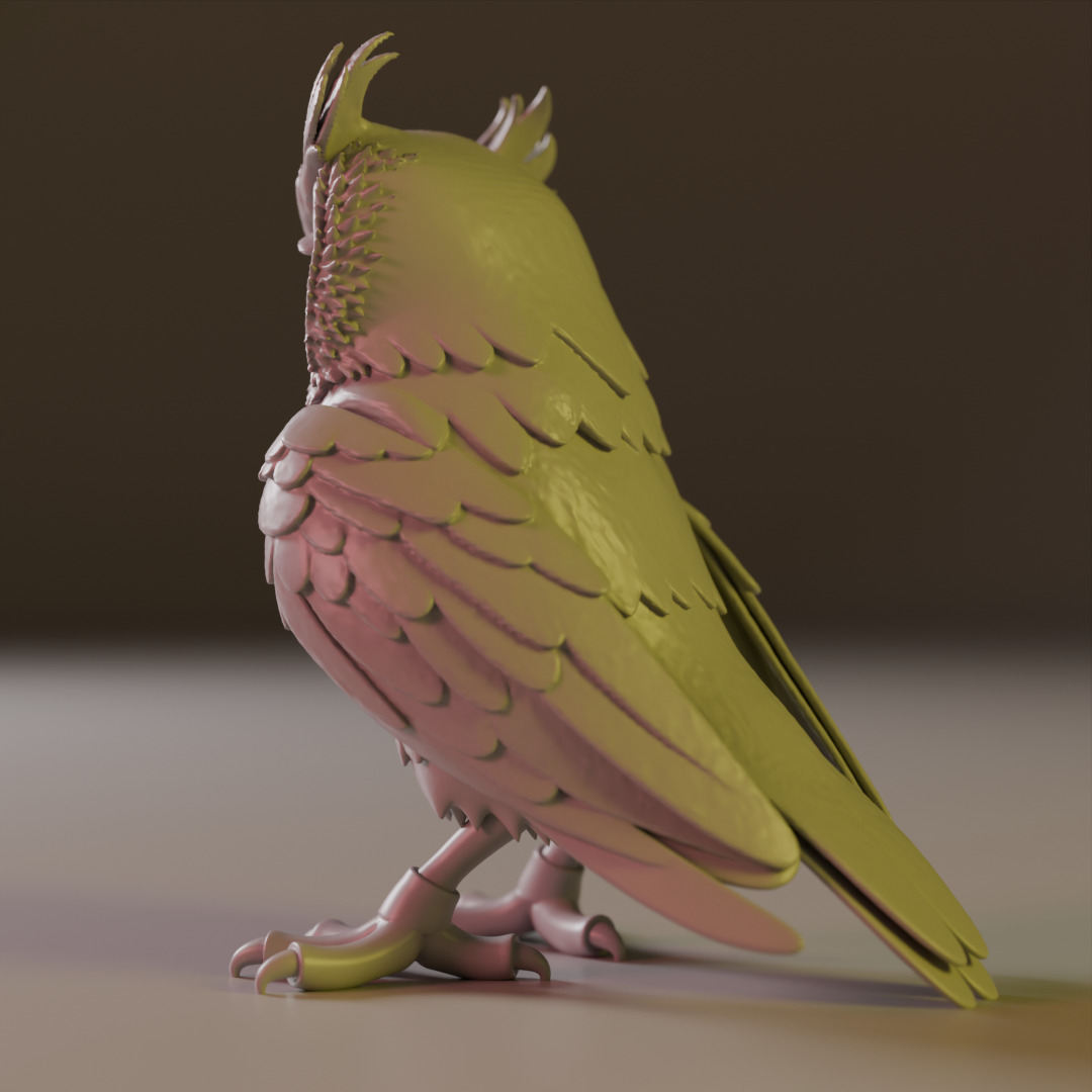 Majestic Horned Owl 3D print model_3
