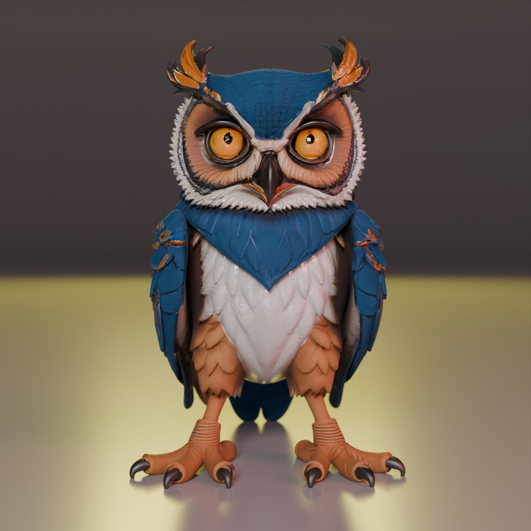 Majestic Horned Owl 3D print model_8