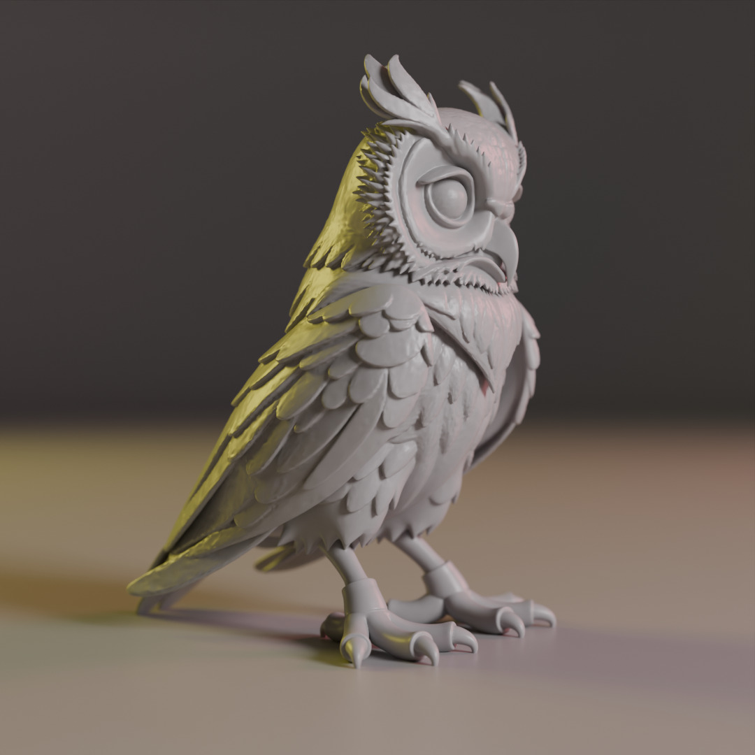 Majestic Horned Owl 3D print model_2