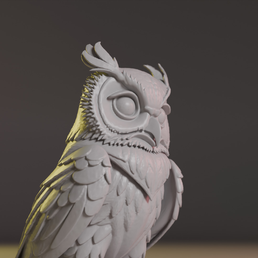 Majestic Horned Owl 3D print model_5