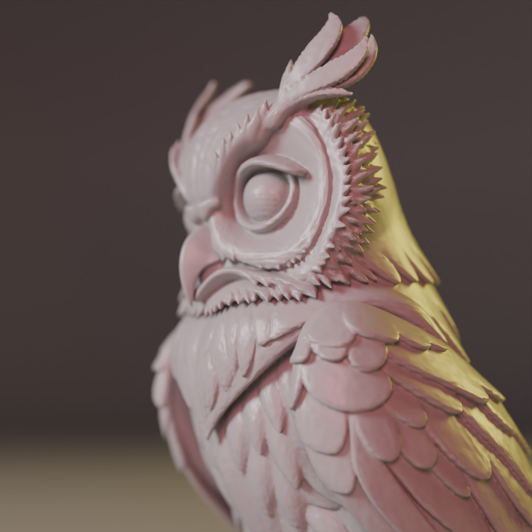 Majestic Horned Owl 3D print model_4