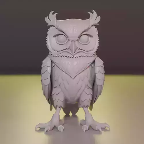 Majestic Horned Owl 3D print model