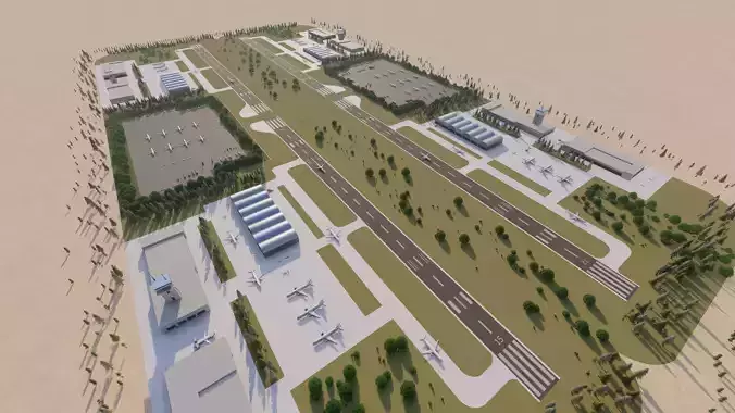 3D Airport-Airport 3D model