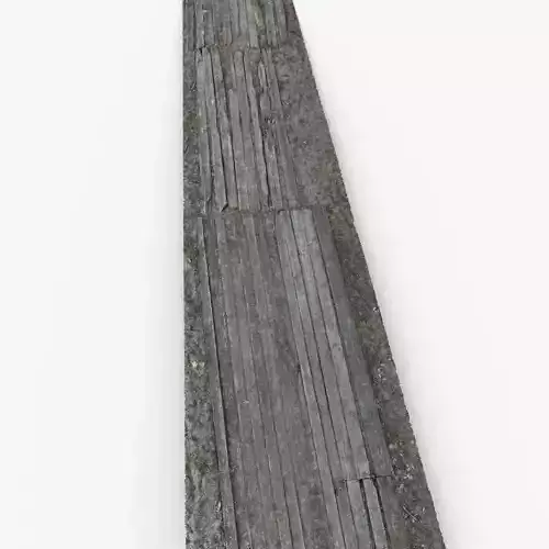 Old Wooden Boardwalk Path on Sand Scan Low-poly 3D model