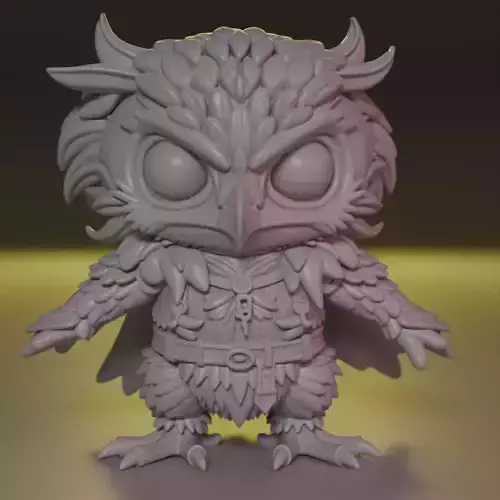 stylized owl 3D print model