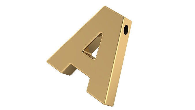 Pendant Letter A 3D print model