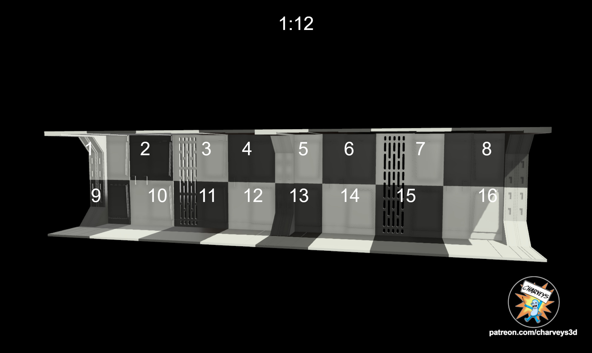 Star Wars Extended Acclamator Corridor for action figures 3D print model_6