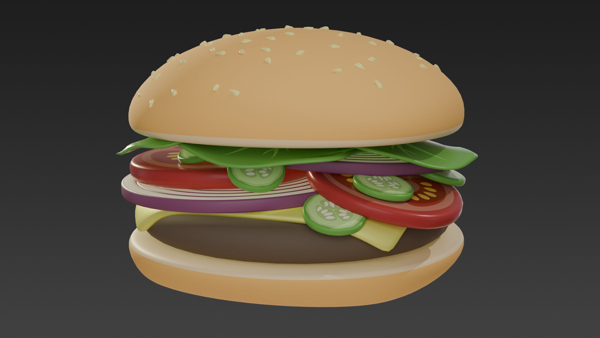 Low-Poly Style Cartoon Fourth of July Pack 3D model_20