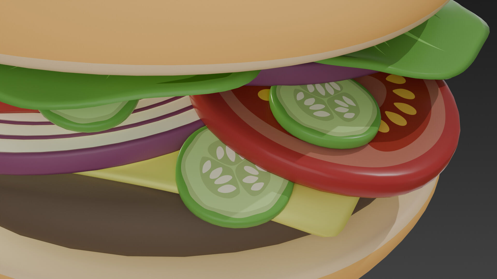 Low-Poly Style Cartoon Fourth of July Pack 3D model_21