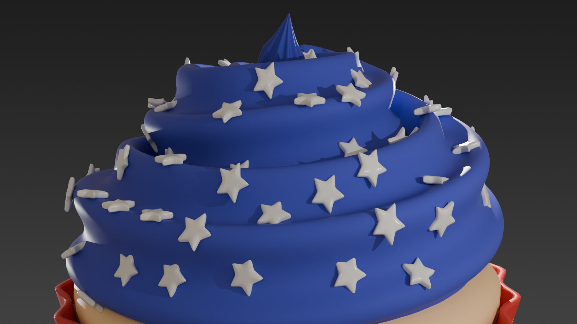 Low-Poly Style Cartoon Fourth of July Pack 3D model_16