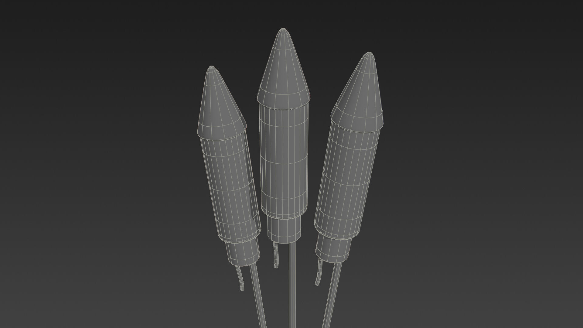 Low-Poly Style Cartoon Fourth of July Pack 3D model_5