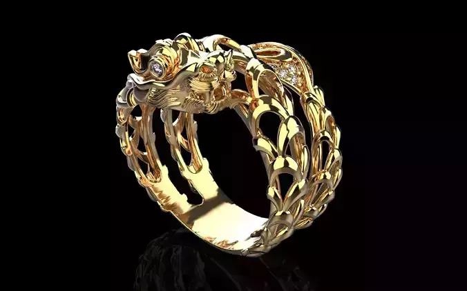 Dragon ring model 1274 3D print model
