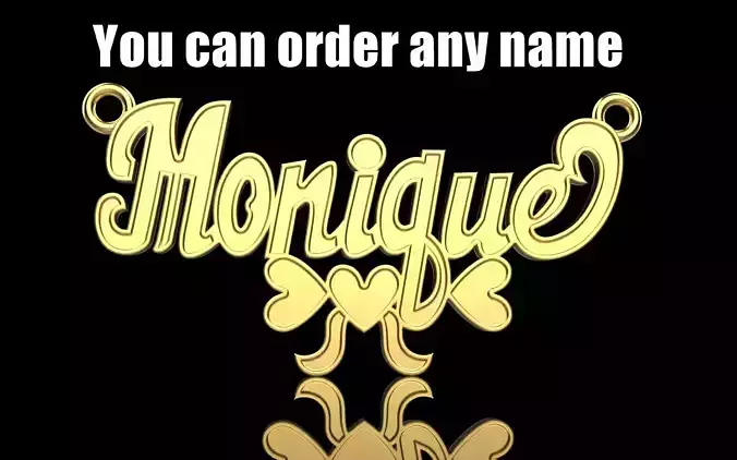 nameplate necklace monique model 1273