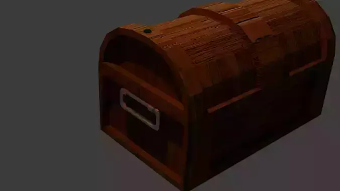 Stylized Treasure Chest with Malachite Inset