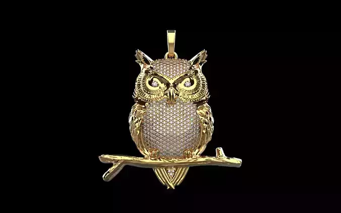 owl pendant model 1270 3D print model