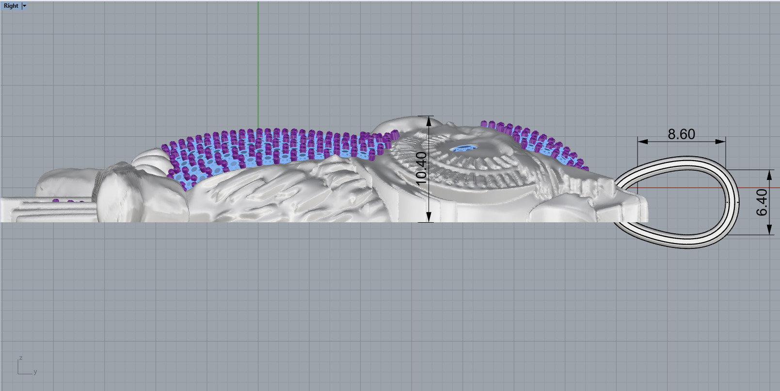 owl pendant model 1270 3D print model_7