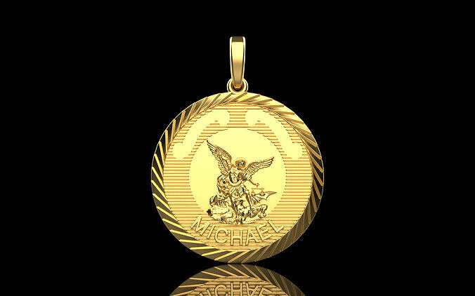 archangel Michael pendant model 1261 3D print model