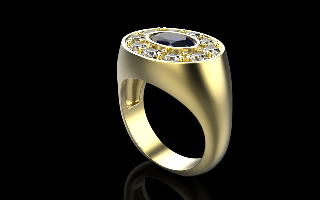 Signet ring model 1263 3D print model_22