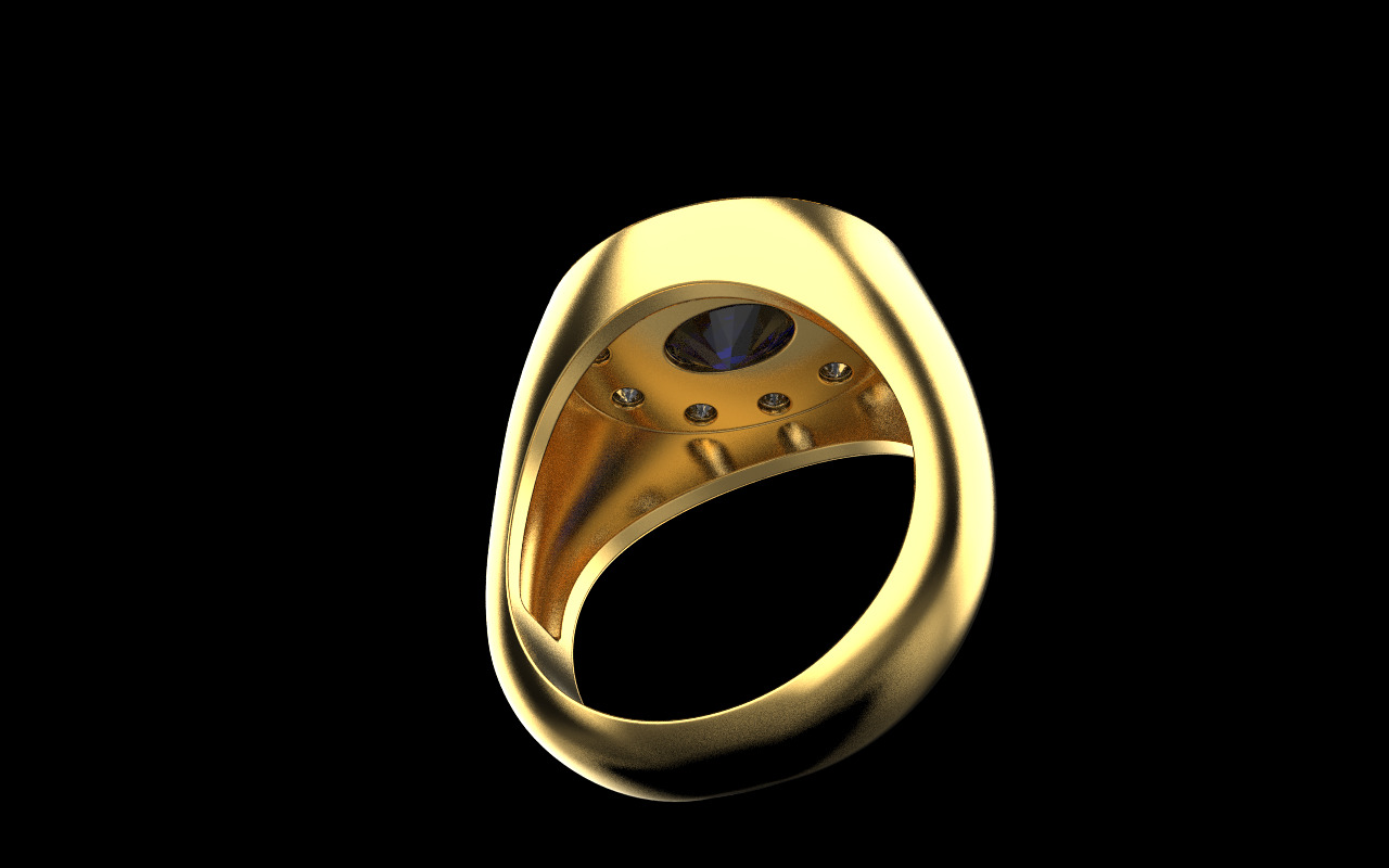 Signet ring model 1263 3D print model_26