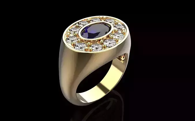 Signet ring model 1263 3D print model