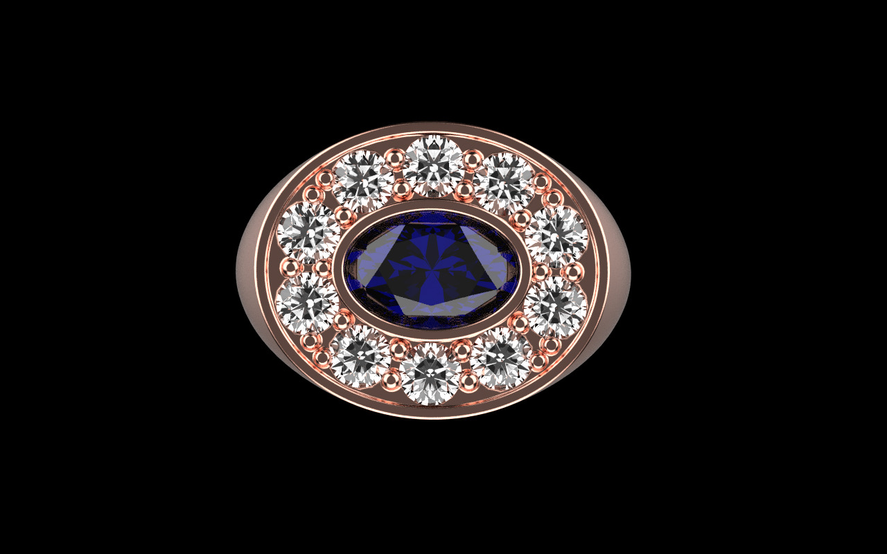 Signet ring model 1263 3D print model_14