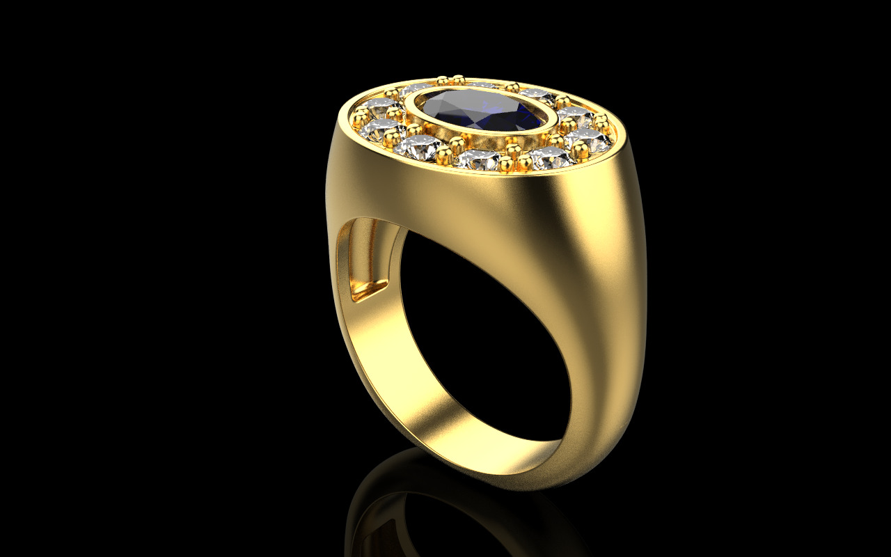 Signet ring model 1263 3D print model_21