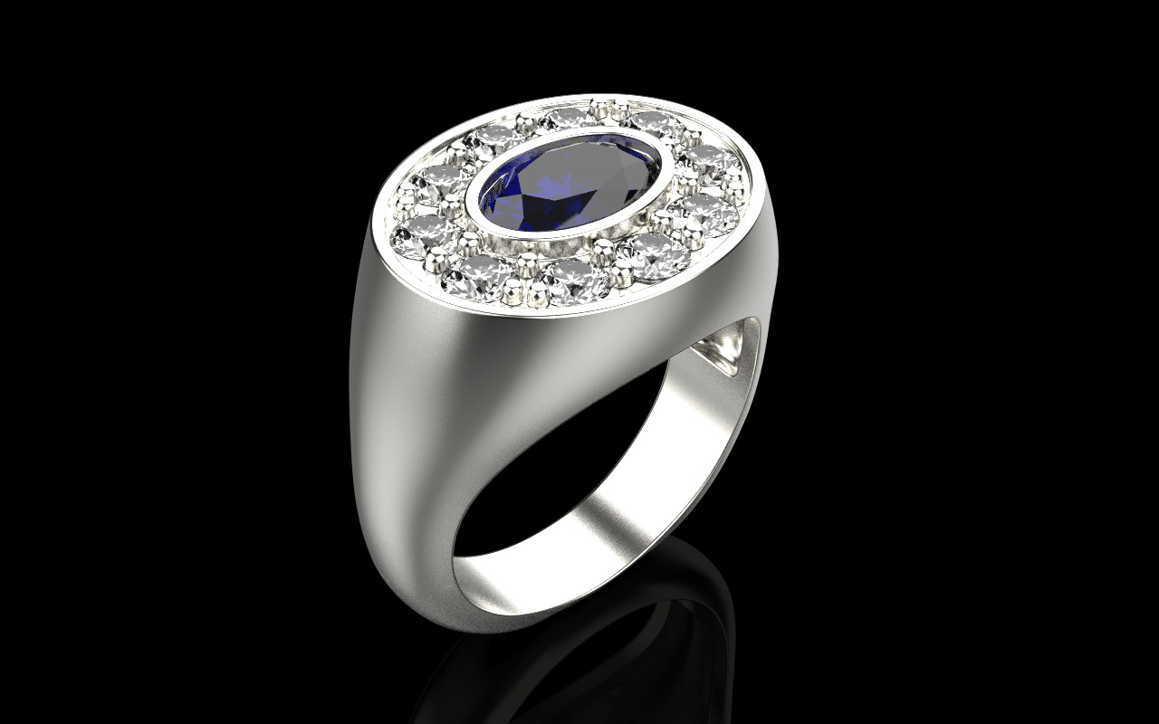 Signet ring model 1263 3D print model_20