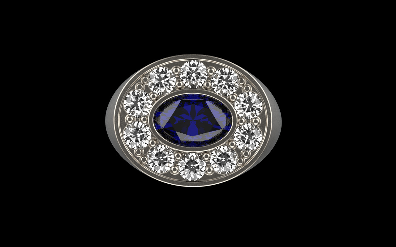 Signet ring model 1263 3D print model_13