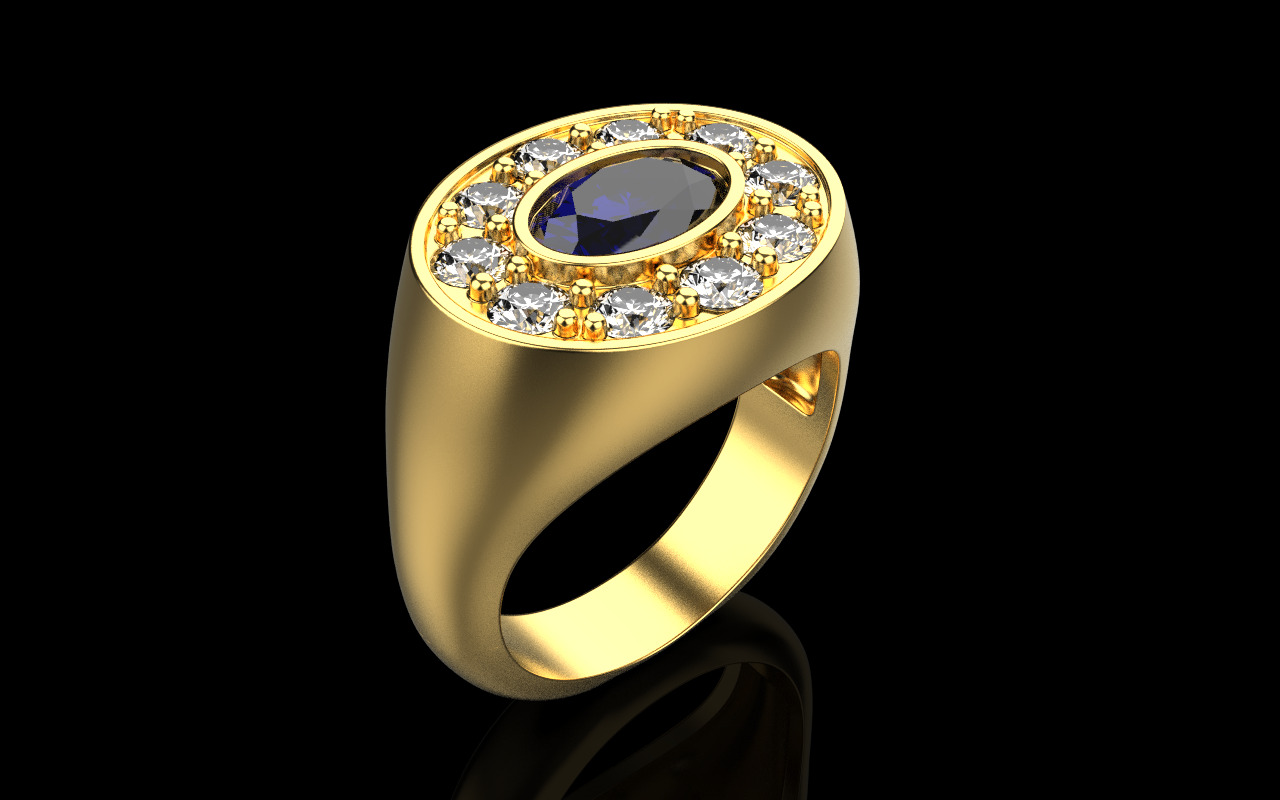 Signet ring model 1263 3D print model_16