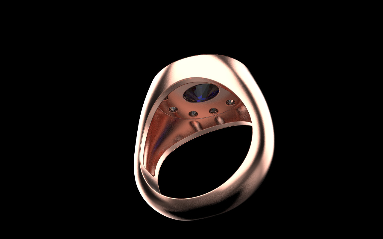 Signet ring model 1263 3D print model_29
