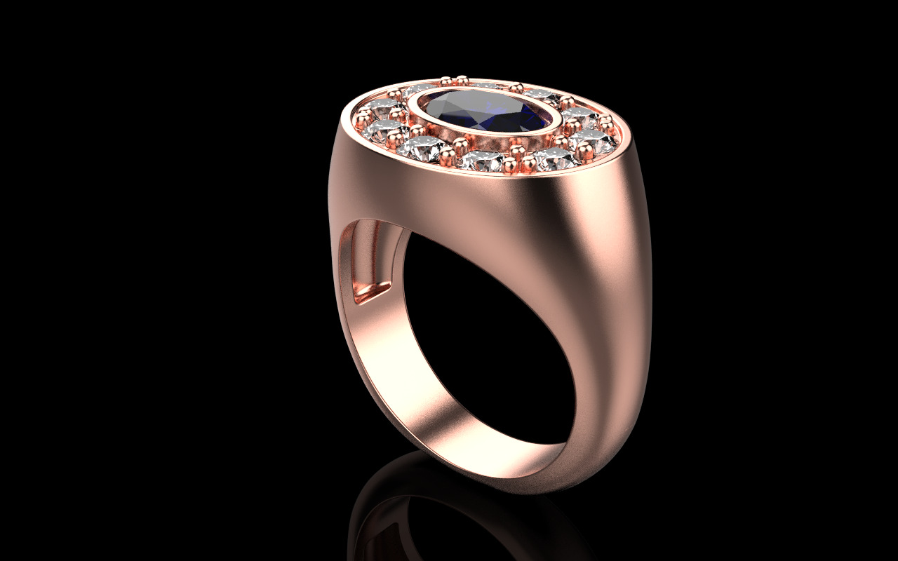 Signet ring model 1263 3D print model_24