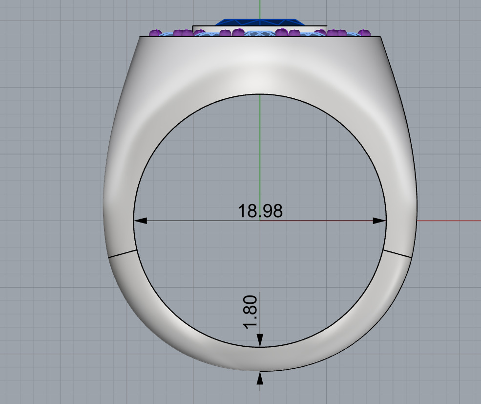 Signet ring model 1263 3D print model_9
