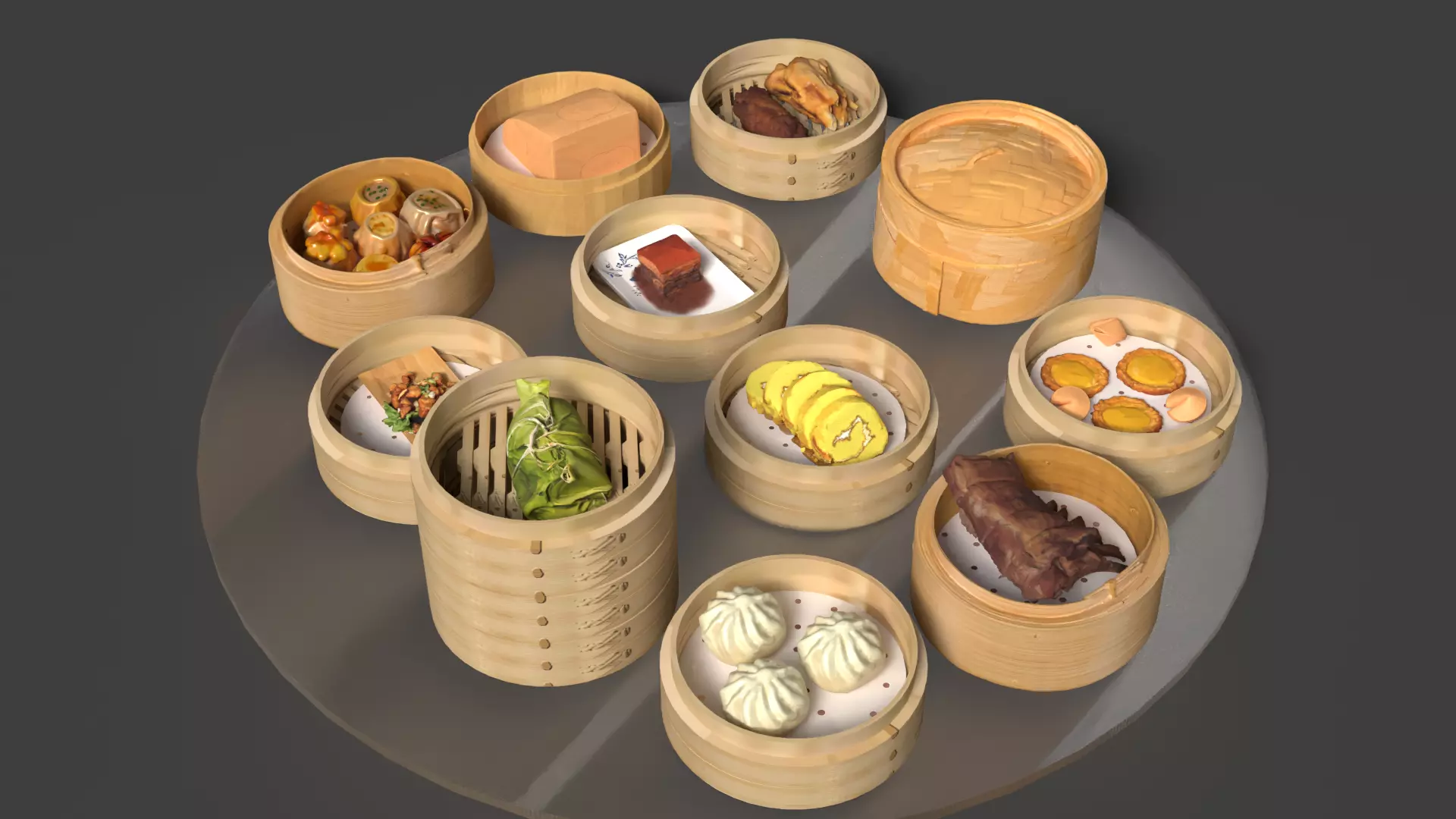 Chinese  dim sum  3D model_0