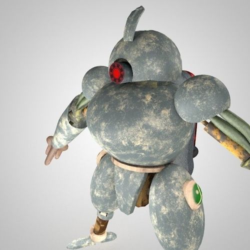 robot browny Low-poly 3D model