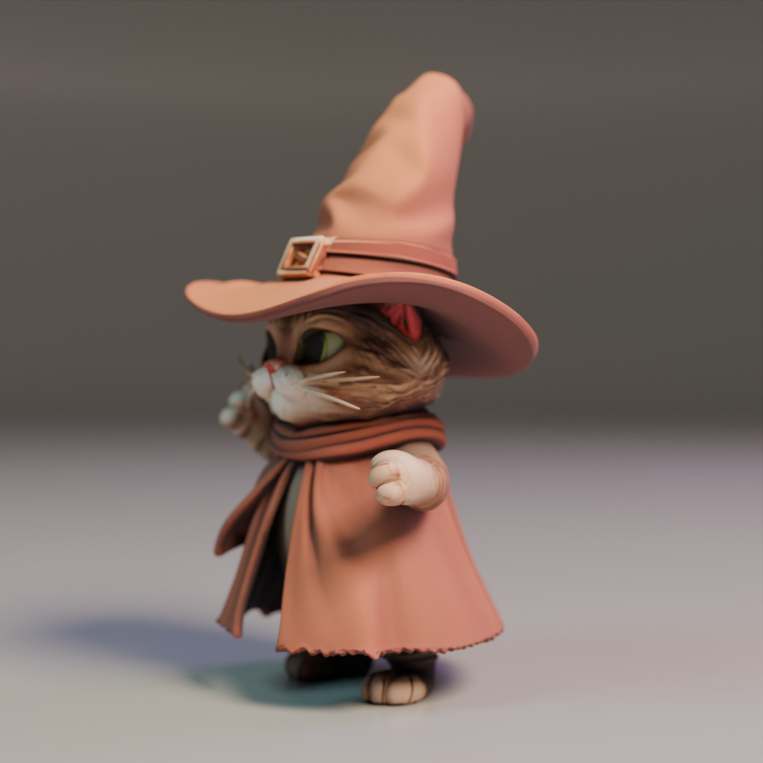 magic cat 3D print model_2