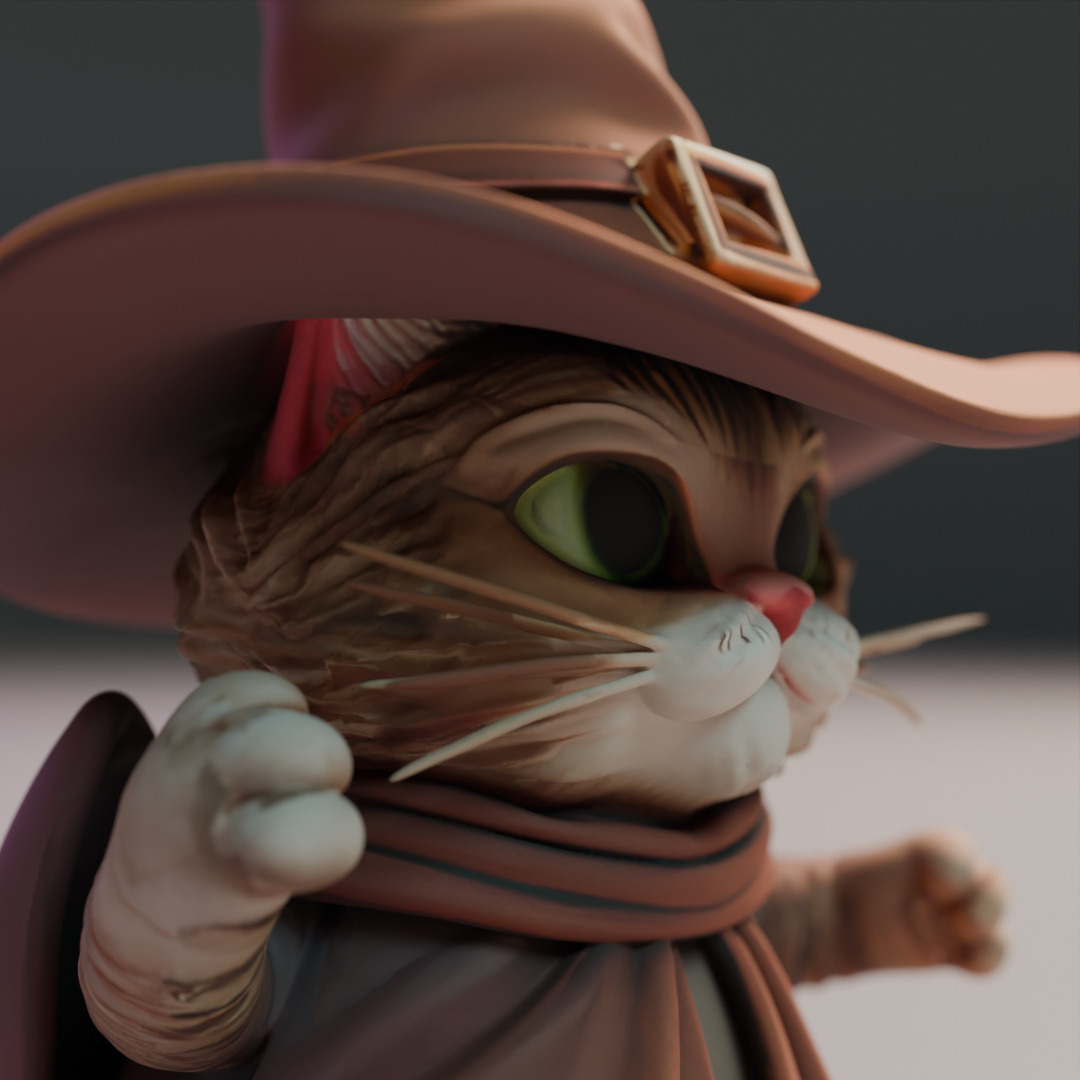 magic cat 3D print model_6