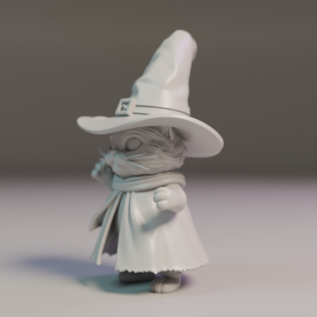 magic cat 3D print model_8