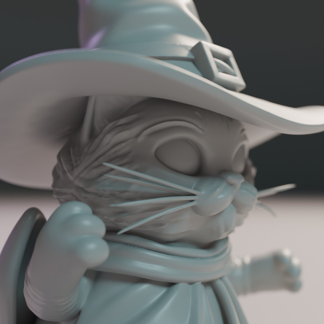 magic cat 3D print model_12