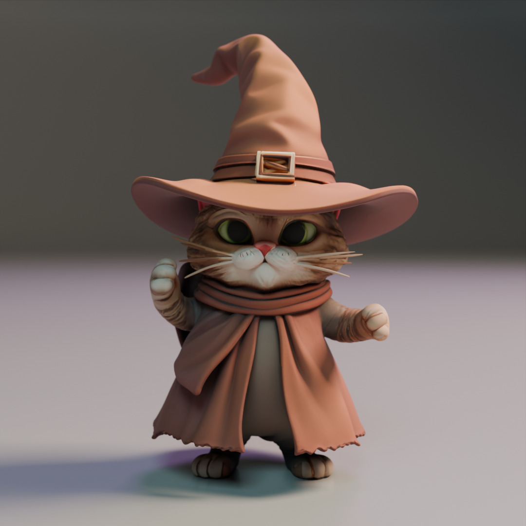 magic cat 3D print model_1
