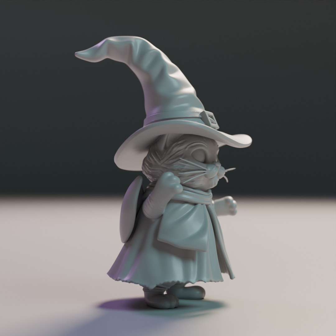 magic cat 3D print model_9