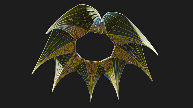 Medieval Church Ceiling Octogon - Base ONLY 3D model