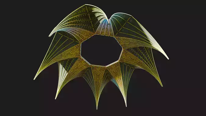 Medieval Church Ceiling Octogon - Base ONLY 3D model