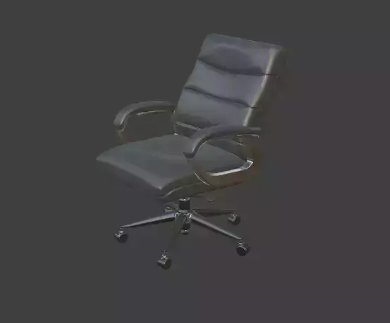 High-Quality Office Chair 3D Model Modern Executive Leather Seat