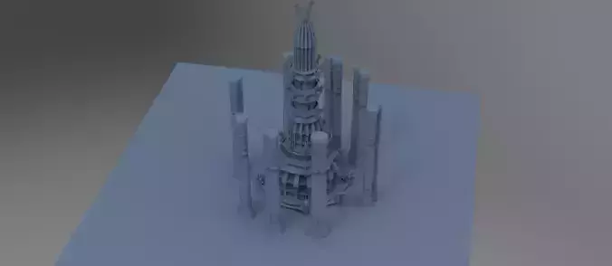 Mesopotamian ancient towers City ringed pillars  